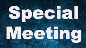 Image for announcement: Special Meeting